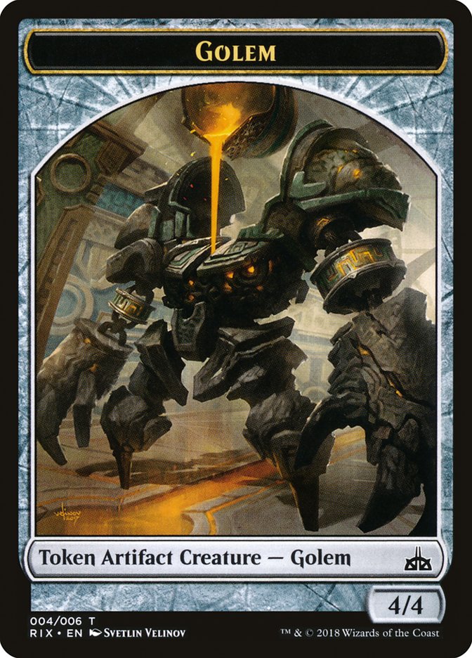 Golem [Rivals of Ixalan Tokens] | The Gaming-Verse