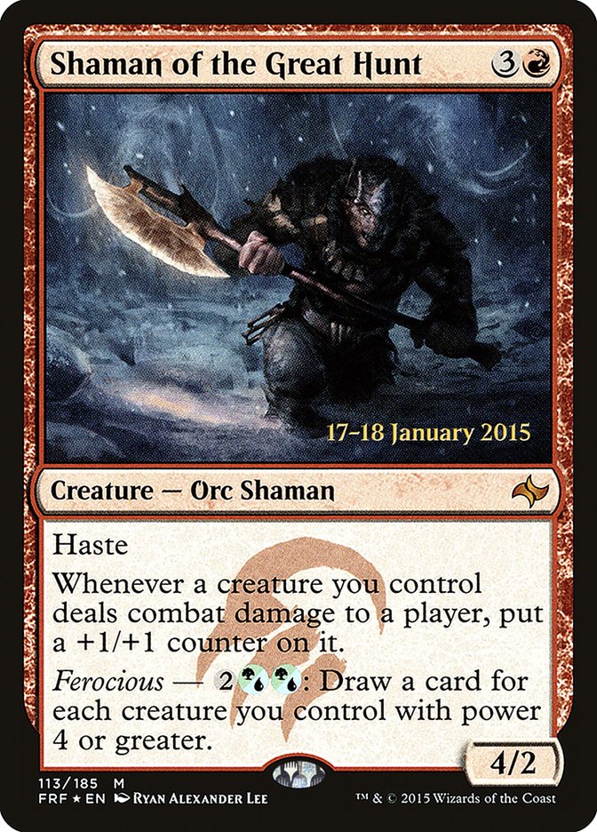 Shaman of the Great Hunt  (Prerelease) [Fate Reforged Prerelease Promos] | The Gaming-Verse