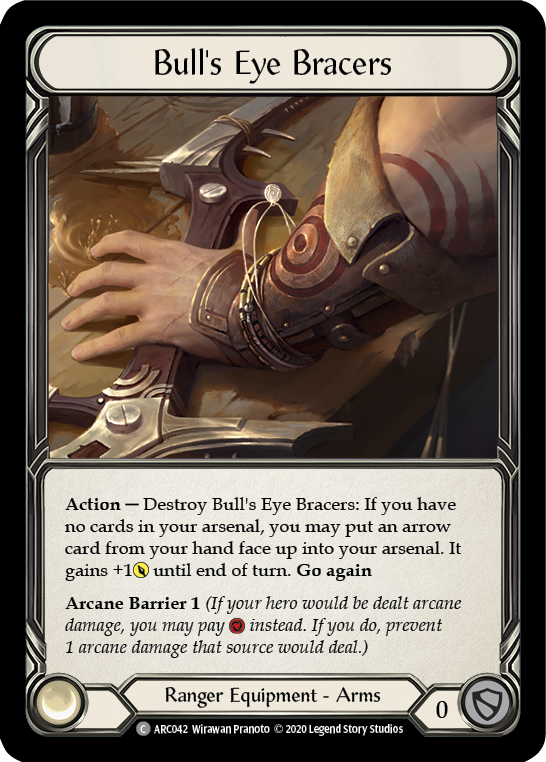 Bull's Eye Bracers [ARC042] Unlimited Rainbow Foil | The Gaming-Verse