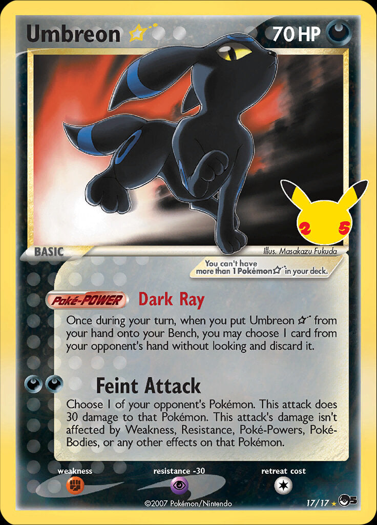 Umbreon (17/17) (Star) [Celebrations: 25th Anniversary - Classic Collection] | The Gaming-Verse