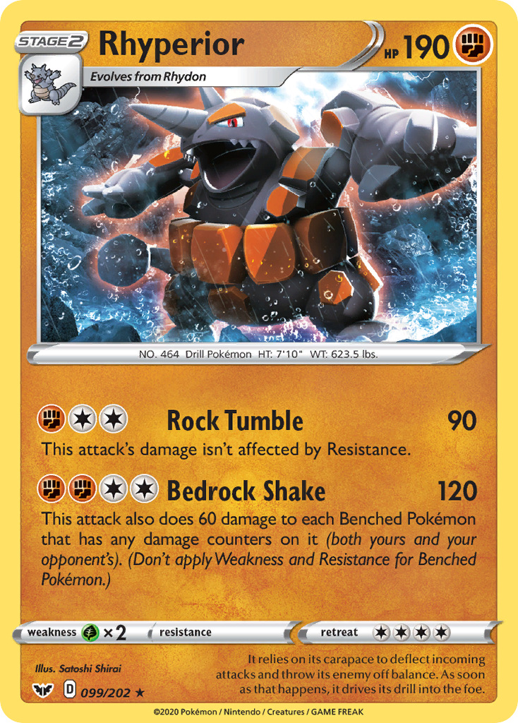 Rhyperior (099/202) [Sword & Shield: Base Set] | The Gaming-Verse