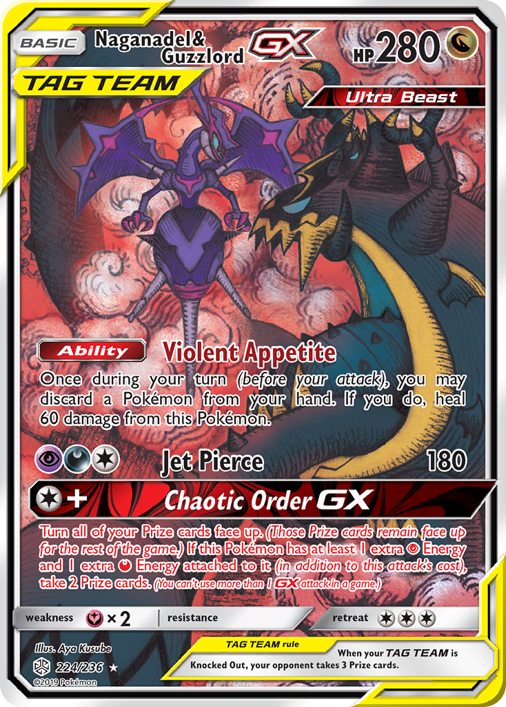 Naganadel & Guzzlord GX (224/236) [Sun & Moon: Cosmic Eclipse] | The Gaming-Verse