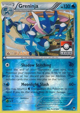 Greninja (40/122) (League Promo 4th Place) [XY: BREAKpoint] | The Gaming-Verse