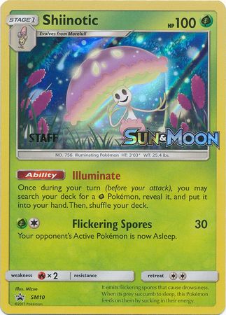 Shiinotic (SM10) (Staff Prerelease Promo) [Sun & Moon: Black Star Promos] | The Gaming-Verse