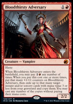 Bloodthirsty Adversary (Promo Pack) [Innistrad: Midnight Hunt Promos] | The Gaming-Verse