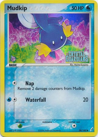 Mudkip (58/100) (Stamped) [EX: Crystal Guardians] | The Gaming-Verse