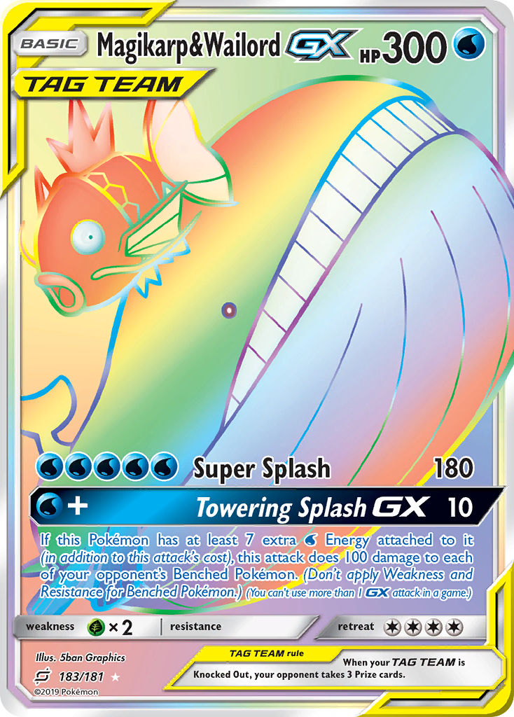 Magikarp & Wailord GX (183/181) [Sun & Moon: Team Up] | The Gaming-Verse