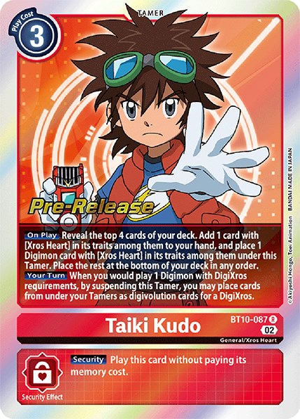 Taiki Kudo [BT10-087] [Xros Encounter Pre-Release Cards] | The Gaming-Verse