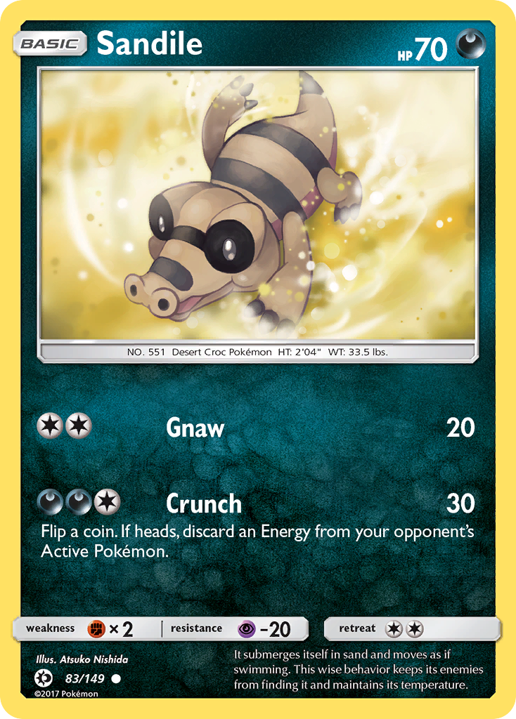 Sandile (83/149) [Sun & Moon: Base Set] | The Gaming-Verse