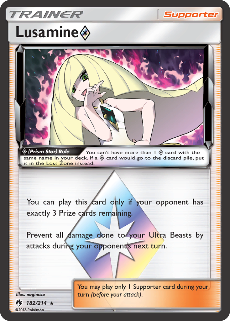 Lusamine (182/214) (Prism Star) [Sun & Moon: Lost Thunder] | The Gaming-Verse