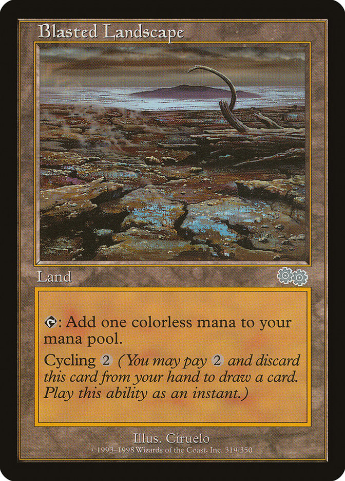 Blasted Landscape [Urza's Saga] | The Gaming-Verse