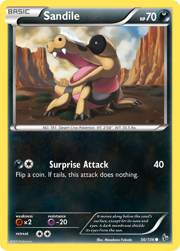 Sandile (56/106) [XY: Flashfire] | The Gaming-Verse