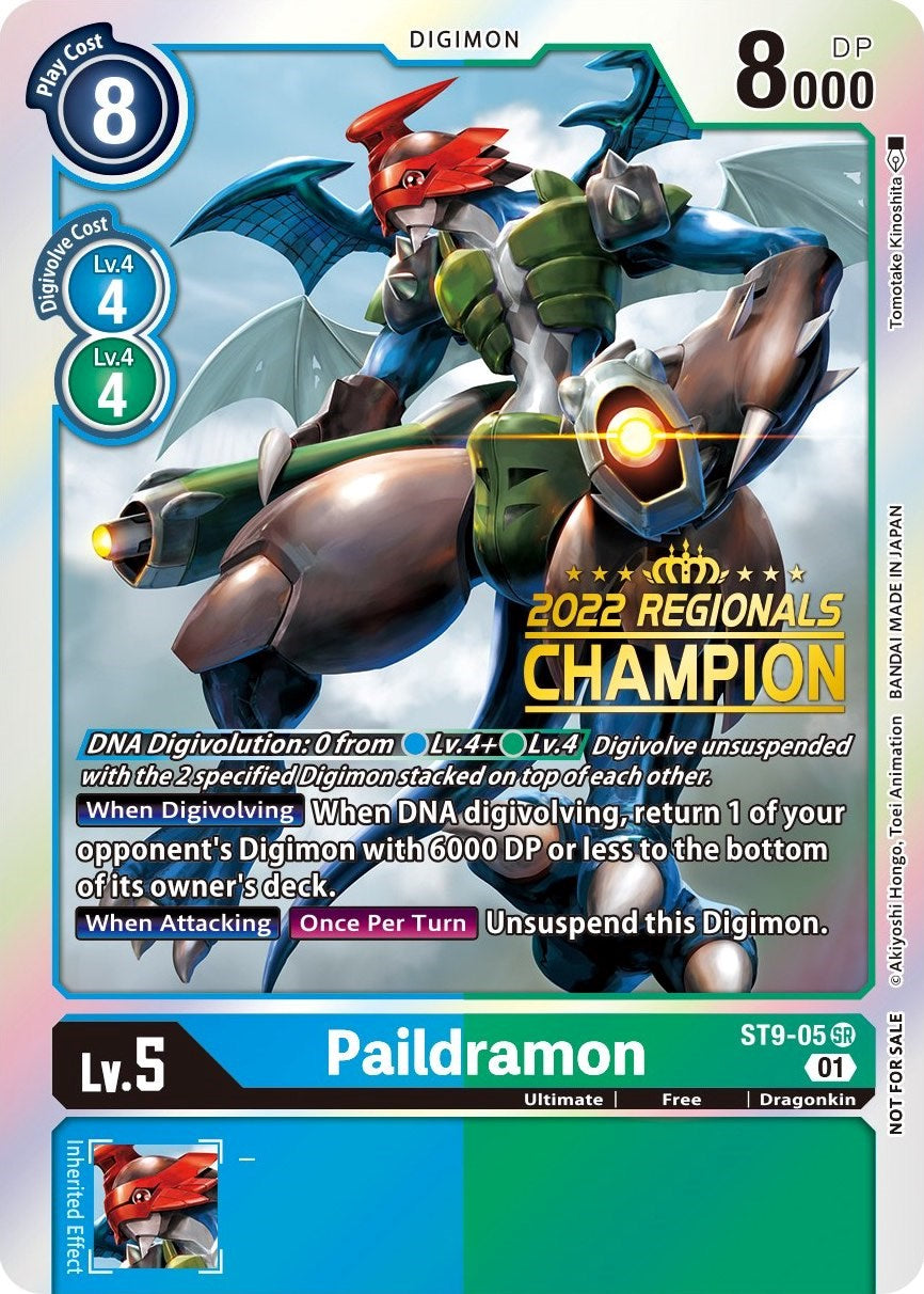 Paildramon [ST9-05] (2022 Championship Offline Regional) (Online Champion) [Starter Deck: Ultimate Ancient Dragon Promos] | The Gaming-Verse