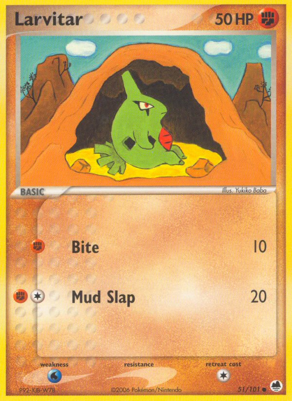 Larvitar (51/101) [EX: Dragon Frontiers] | The Gaming-Verse