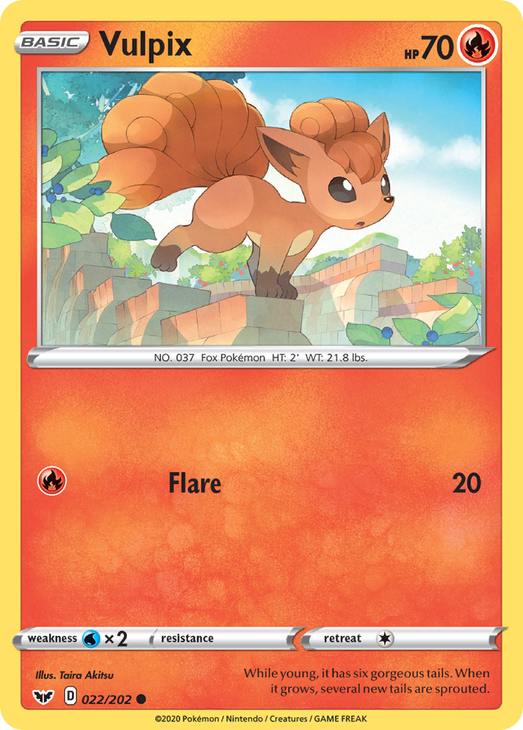 Vulpix (022/202) [Sword & Shield: Base Set] | The Gaming-Verse