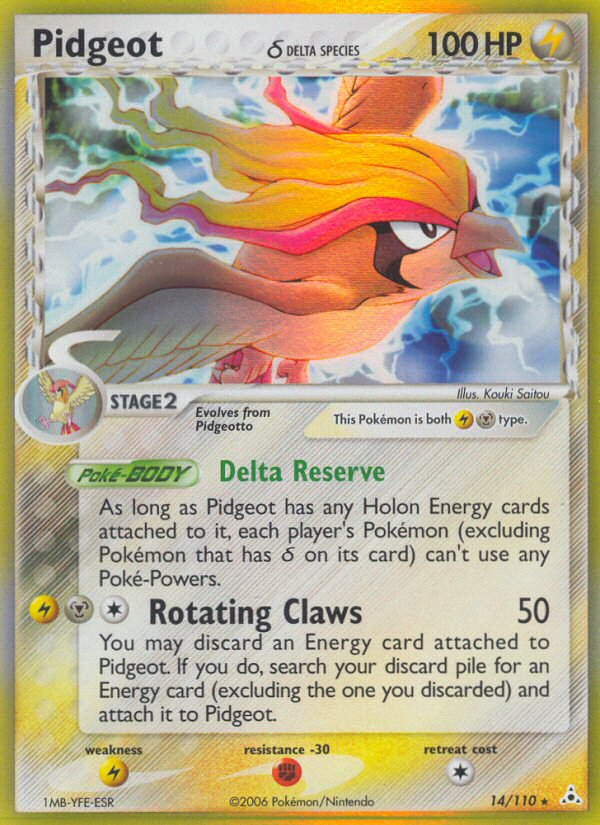 Pidgeot (14/110) (Delta Species) [EX: Holon Phantoms] | The Gaming-Verse