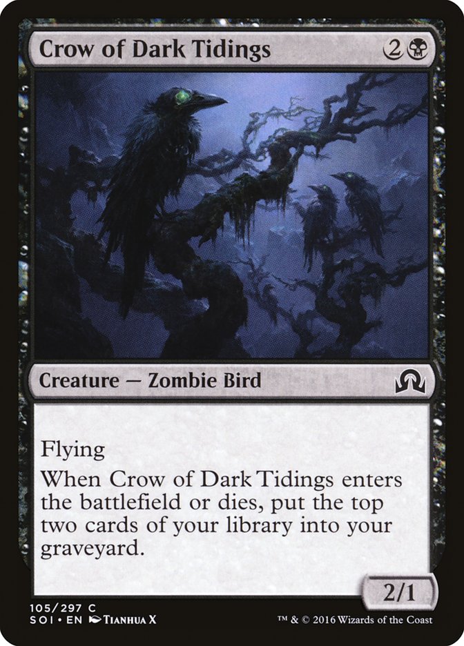 Crow of Dark Tidings [Shadows over Innistrad] | The Gaming-Verse