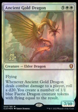 Ancient Gold Dragon [Commander Legends: Battle for Baldur's Gate Prerelease Promos] | The Gaming-Verse