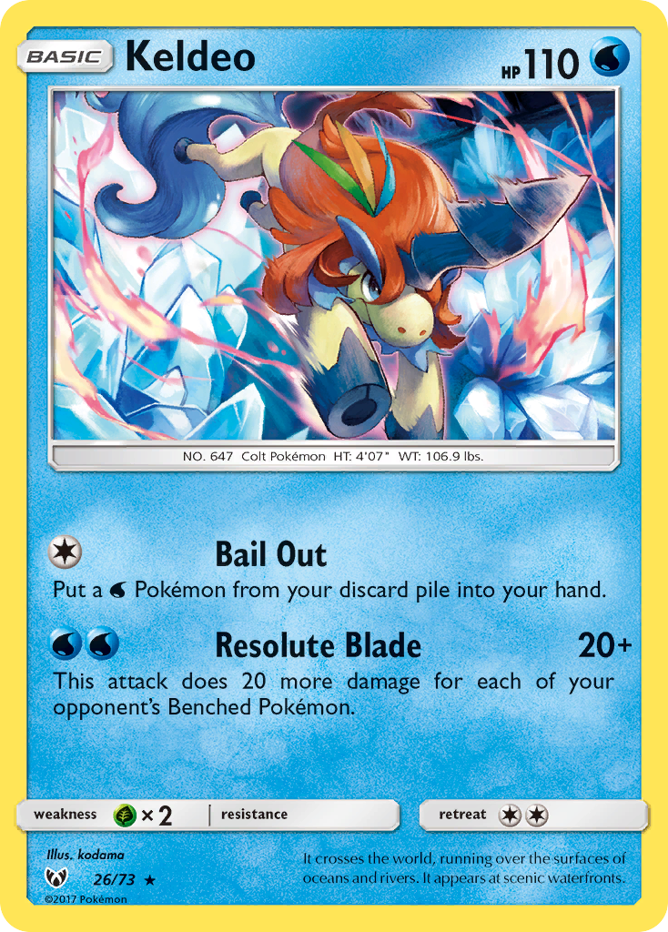 Keldeo (26/73) [Sun & Moon: Shining Legends] | The Gaming-Verse