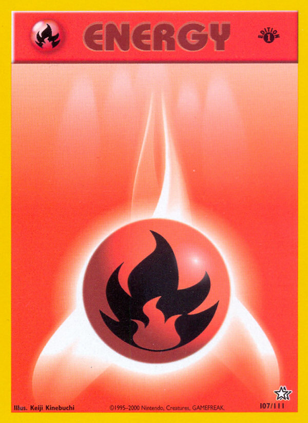 Fire Energy (107/111) [Neo Genesis 1st Edition] | The Gaming-Verse