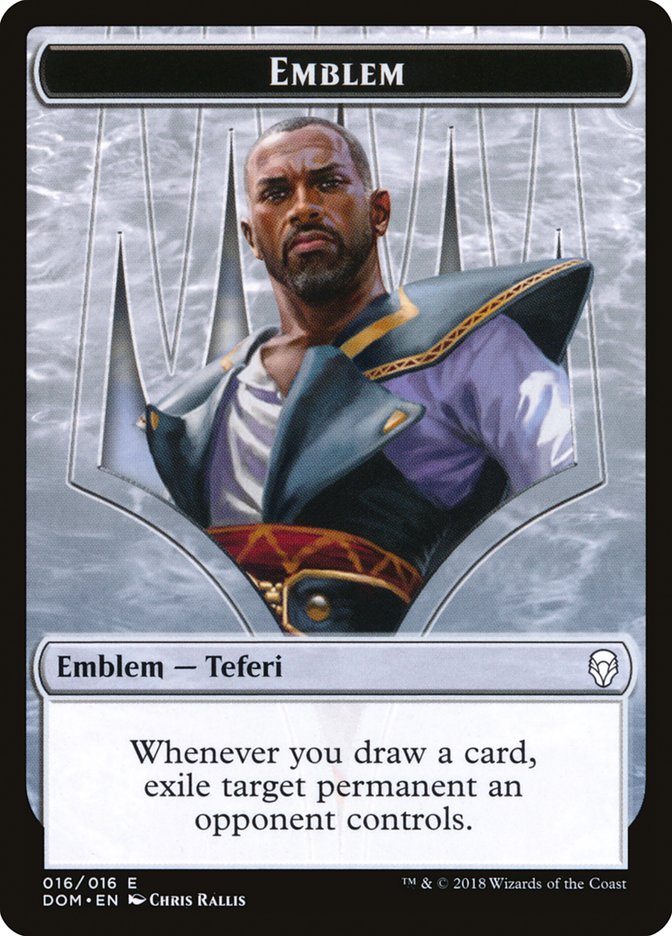 Emblem - Teferi, Hero of Dominaria [Dominaria Tokens] | The Gaming-Verse