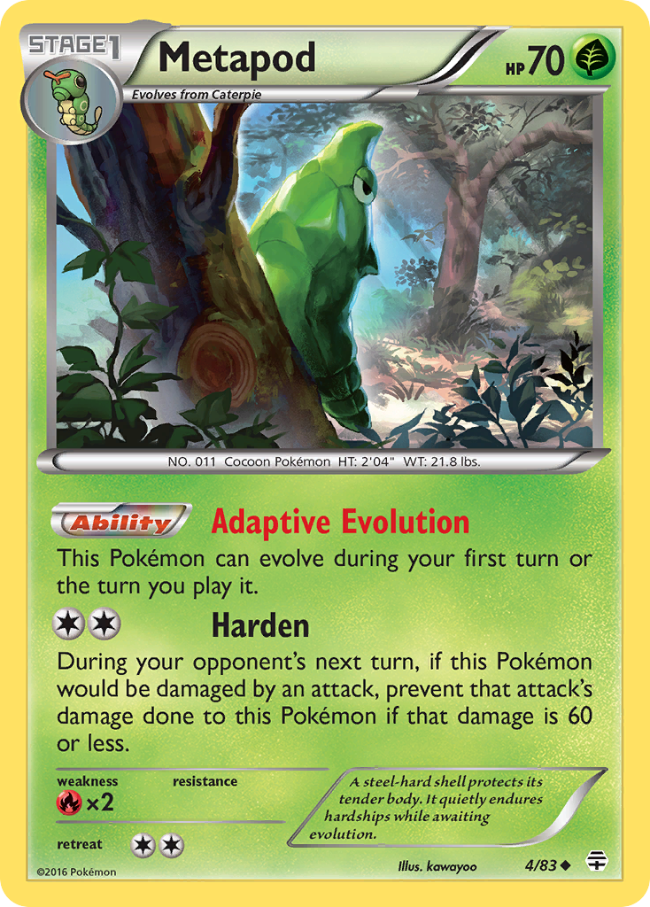 Metapod (4/83) [XY: Generations] | The Gaming-Verse