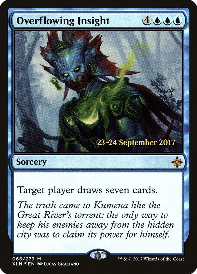 Overflowing Insight  (Prerelease) [Ixalan Prerelease Promos] | The Gaming-Verse