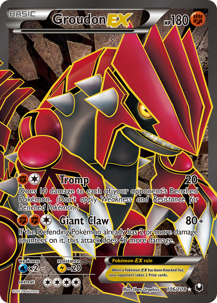 Groudon EX (106/108) [Black & White: Dark Explorers] | The Gaming-Verse