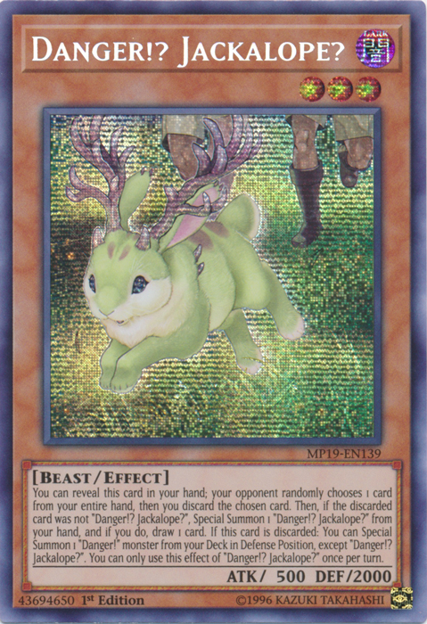 Danger!? Jackalope? [MP19-EN139] Prismatic Secret Rare | The Gaming-Verse