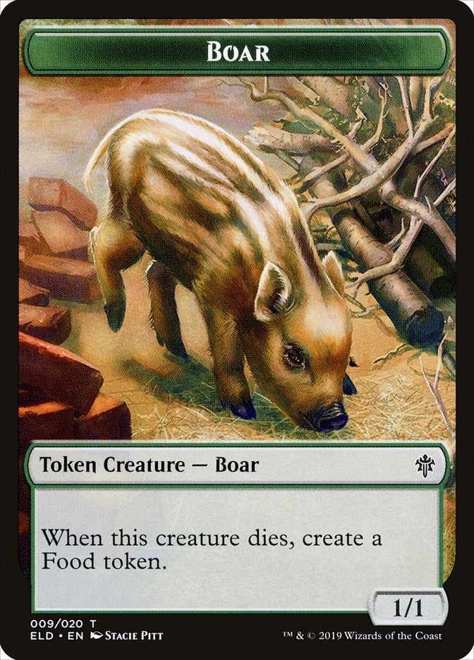 Boar [Throne of Eldraine Tokens] | The Gaming-Verse