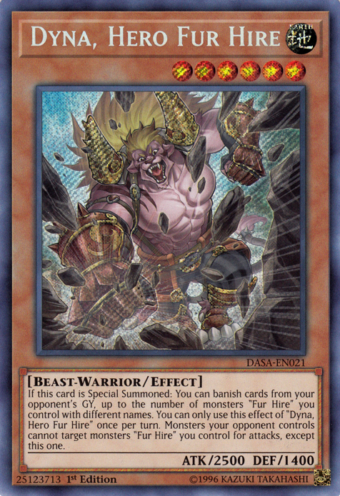 Dyna, Hero Fur Hire [DASA-EN021] Secret Rare | The Gaming-Verse