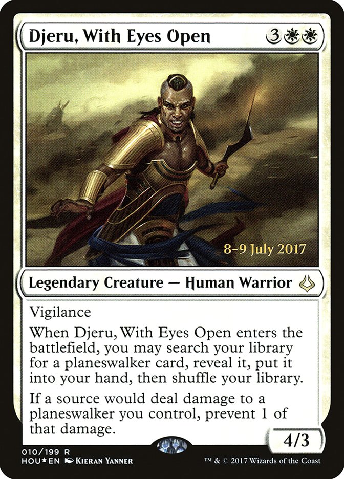 Djeru, With Eyes Open  (Prerelease) [Hour of Devastation Prerelease Promos] | The Gaming-Verse