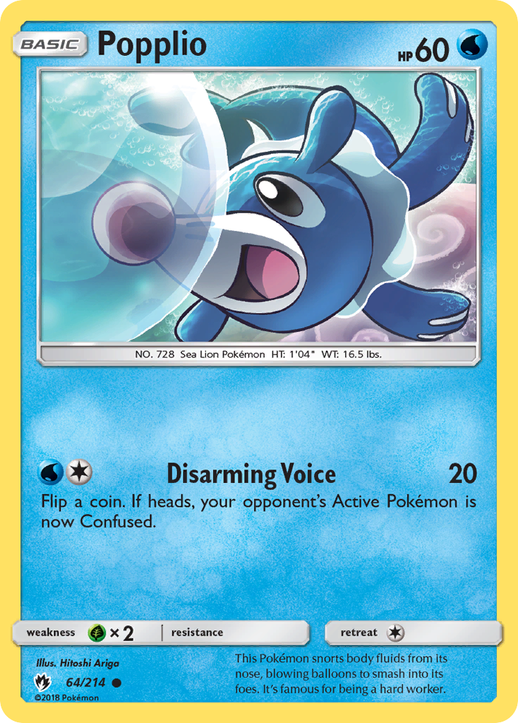 Popplio (64/214) [Sun & Moon: Lost Thunder] | The Gaming-Verse