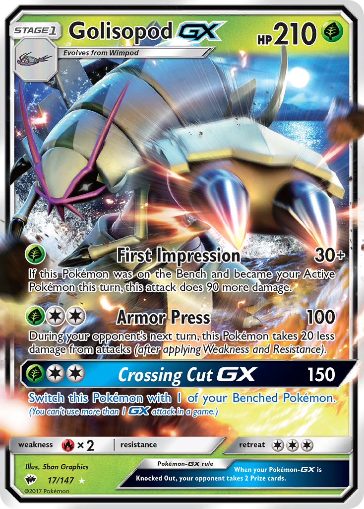 Golisopod GX (17/147) [Sun & Moon: Burning Shadows] | The Gaming-Verse