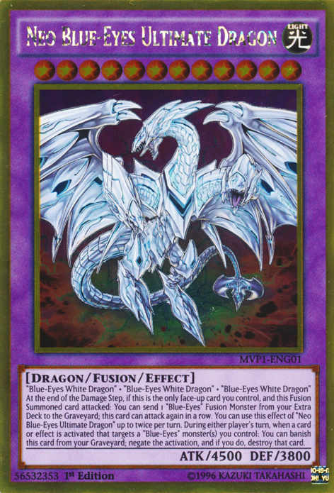 Neo Blue-Eyes Ultimate Dragon [MVP1-ENG01] Gold Rare | The Gaming-Verse