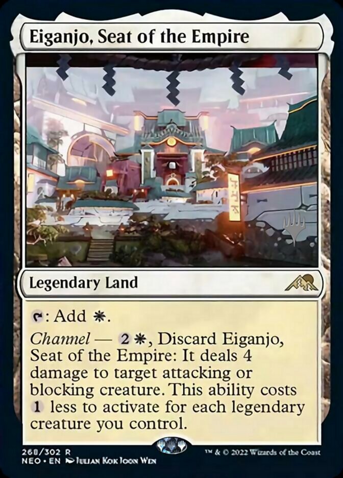 Eiganjo, Seat of the Empire (Promo Pack) [Kamigawa: Neon Dynasty Promos] | The Gaming-Verse