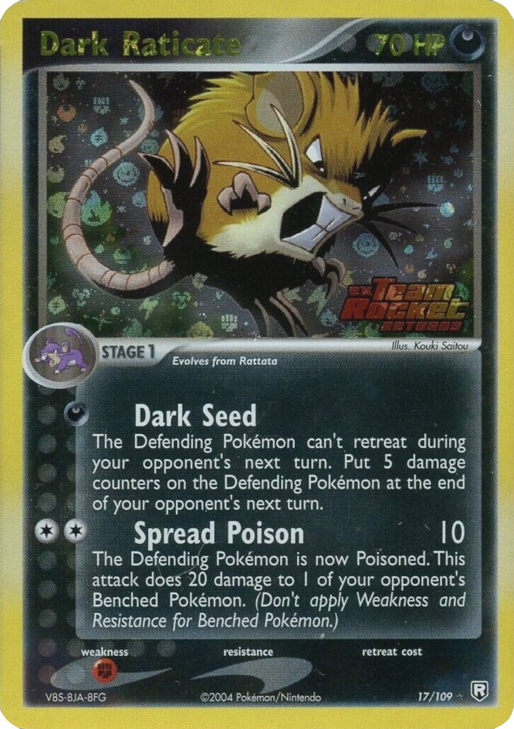 Dark Raticate (17/109) (Stamped) [EX: Team Rocket Returns] | The Gaming-Verse