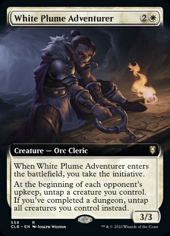 White Plume Adventurer (Extended Art) [Commander Legends: Battle for Baldur's Gate] | The Gaming-Verse