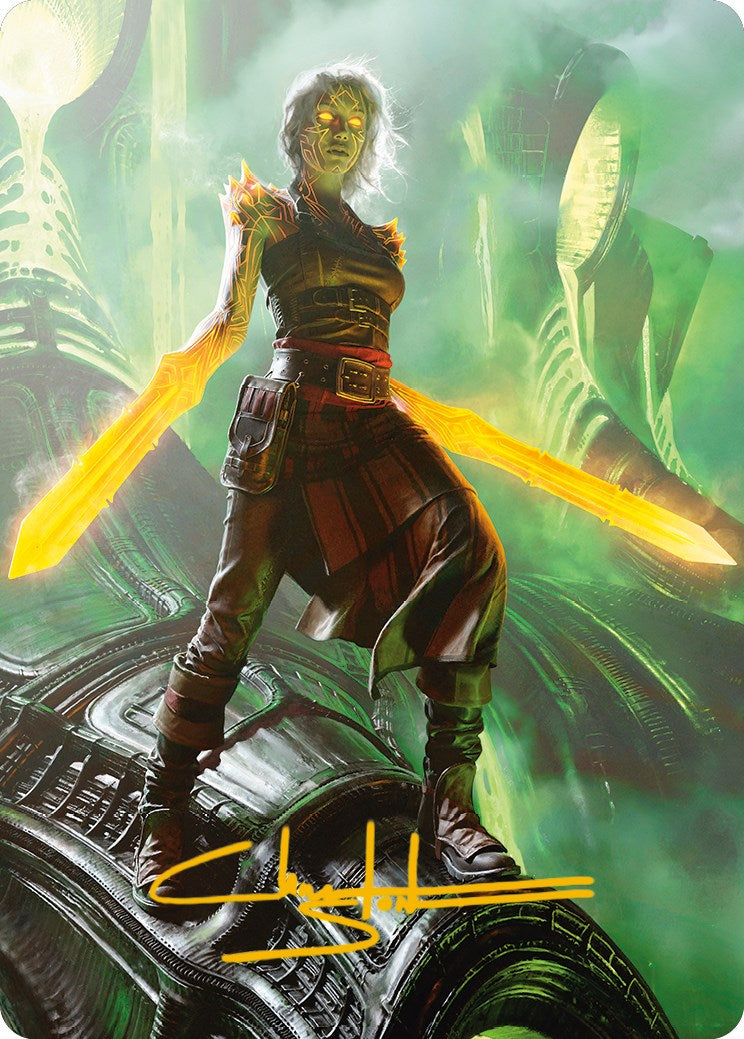 Nahiri, the Unforgiving Art Card (Gold-Stamped Signature) [Phyrexia: All Will Be One Art Series] | The Gaming-Verse