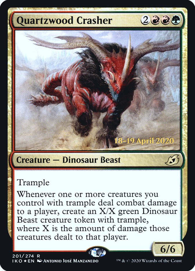 Quartzwood Crasher  [Ikoria: Lair of Behemoths Prerelease Promos] | The Gaming-Verse