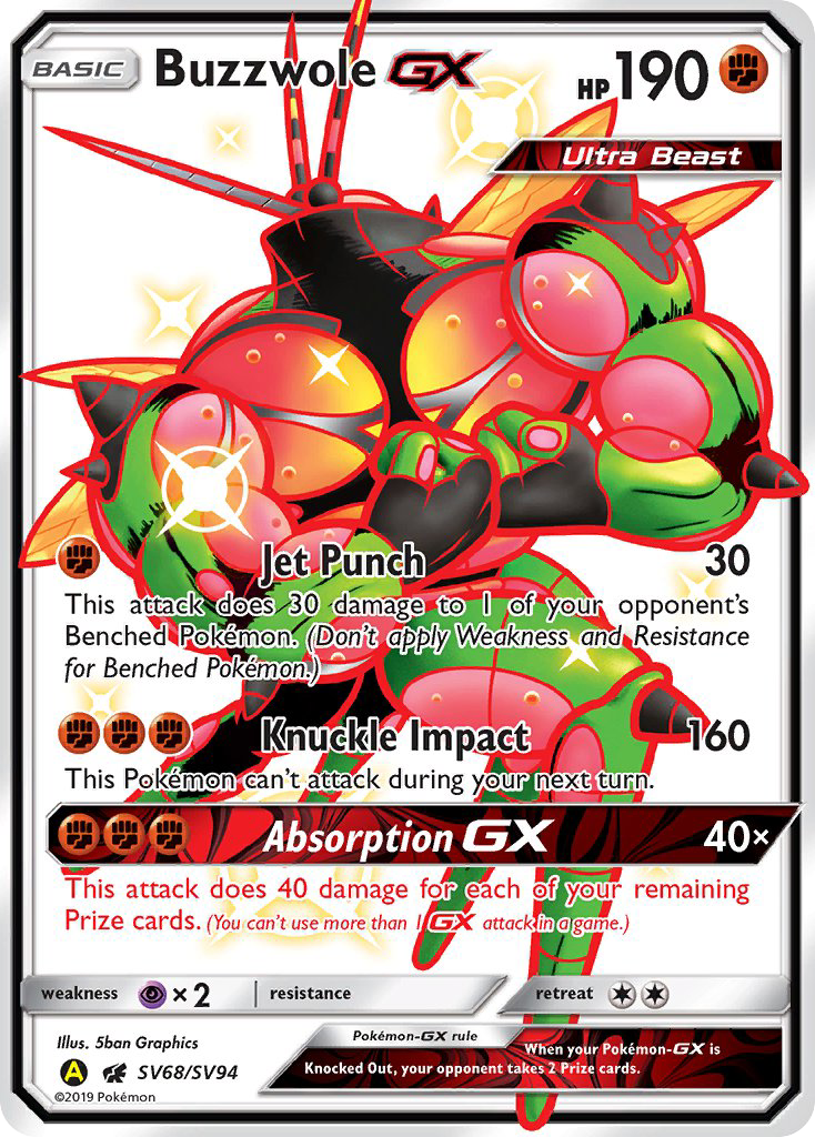 Buzzwole GX (SV68/SV94) [Sun & Moon: Hidden Fates - Shiny Vault] | The Gaming-Verse