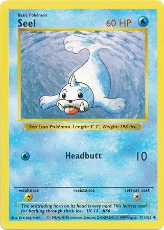 Seel (41/102) [Base Set Shadowless Unlimited] | The Gaming-Verse