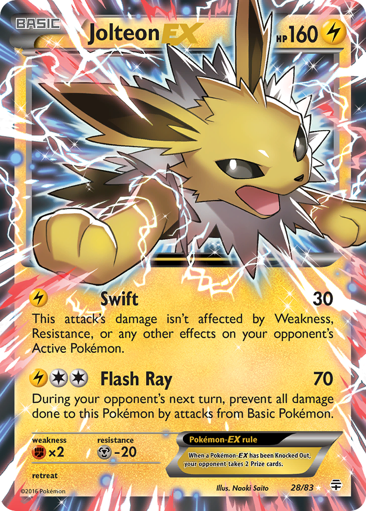 Jolteon EX (28/83) [XY: Generations] | The Gaming-Verse