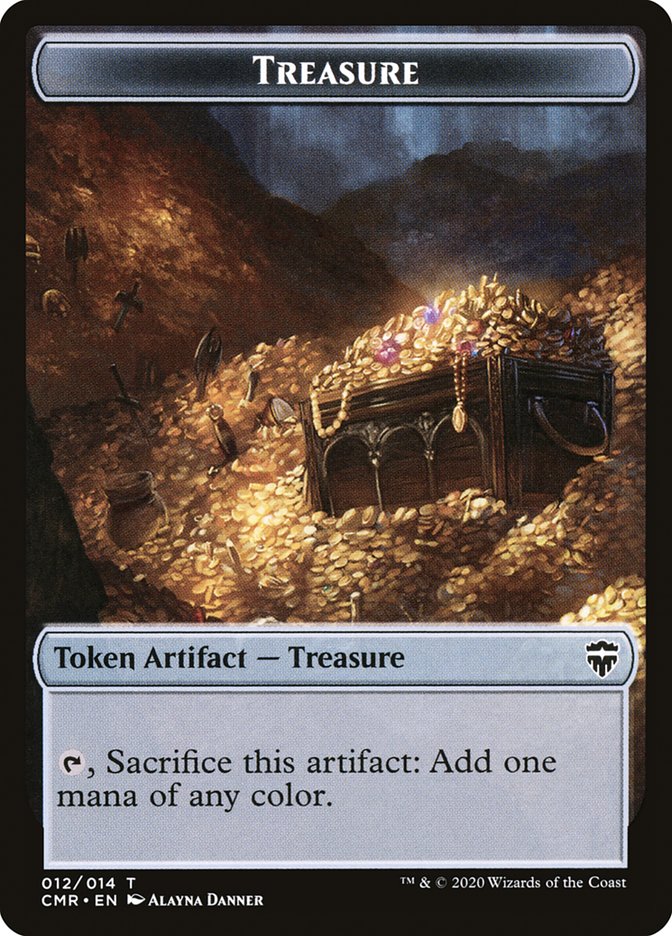 Treasure // Zombie Token [Commander Legends Tokens] | The Gaming-Verse