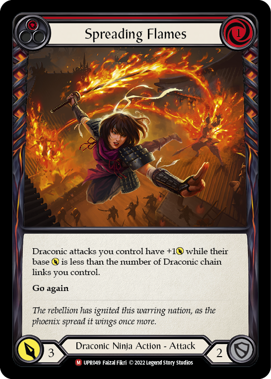 Spreading Flames [UPR049] (Uprising)  Rainbow Foil | The Gaming-Verse