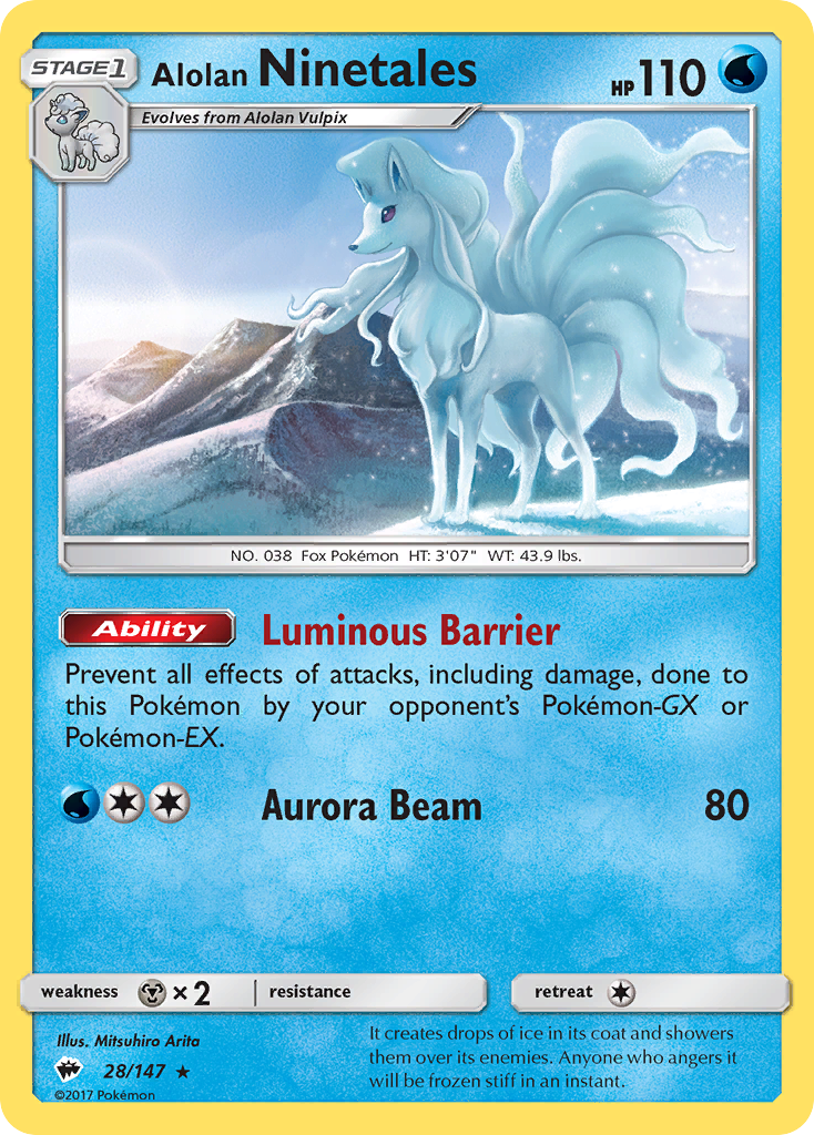 Alolan Ninetales (28/147) [Sun & Moon: Burning Shadows] | The Gaming-Verse