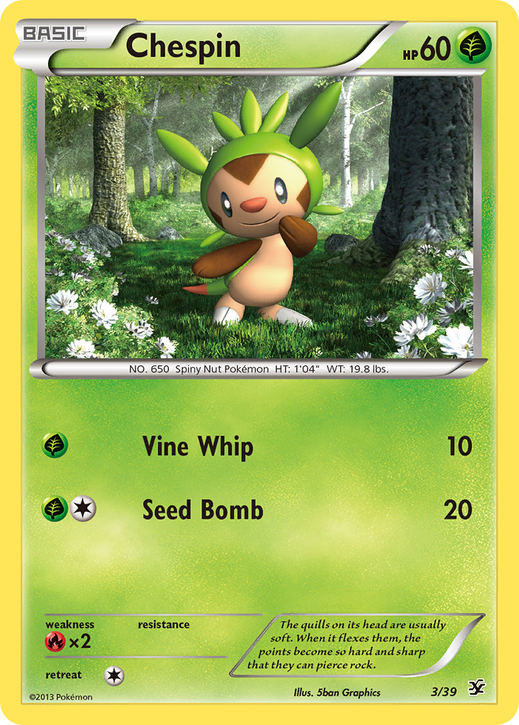 Chespin (3/39) [XY: Kalos Starter Set] | The Gaming-Verse