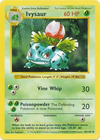 Ivysaur (30/102) [Base Set Shadowless Unlimited] | The Gaming-Verse