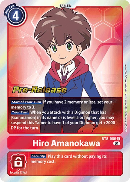 Hiro Amanokawa [BT8-086] [New Awakening Pre-Release Cards] | The Gaming-Verse