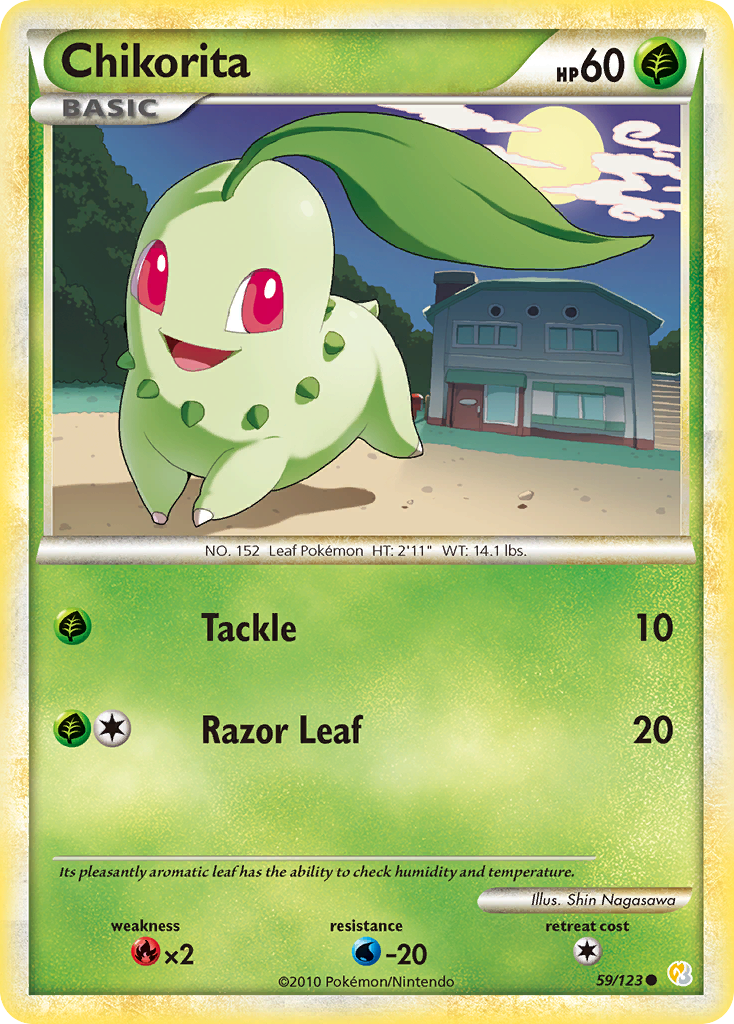 Chikorita (59/123) [HeartGold & SoulSilver: Base Set] | The Gaming-Verse